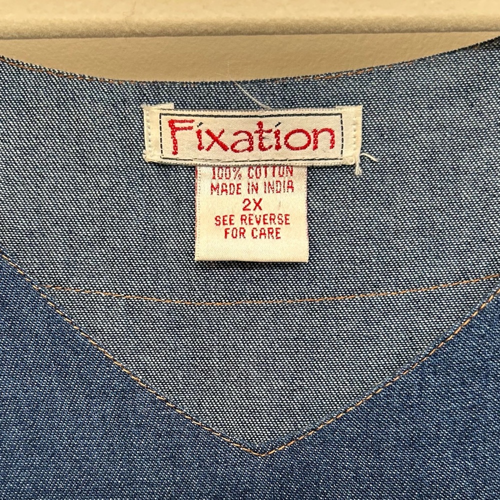 Vintage Patchwork Denim Suede Patchwork Dress Lag… - image 7